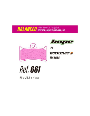 PASTILLAS DE FRENO LESS BRAKES BALANCED 661 - HOPE V4
