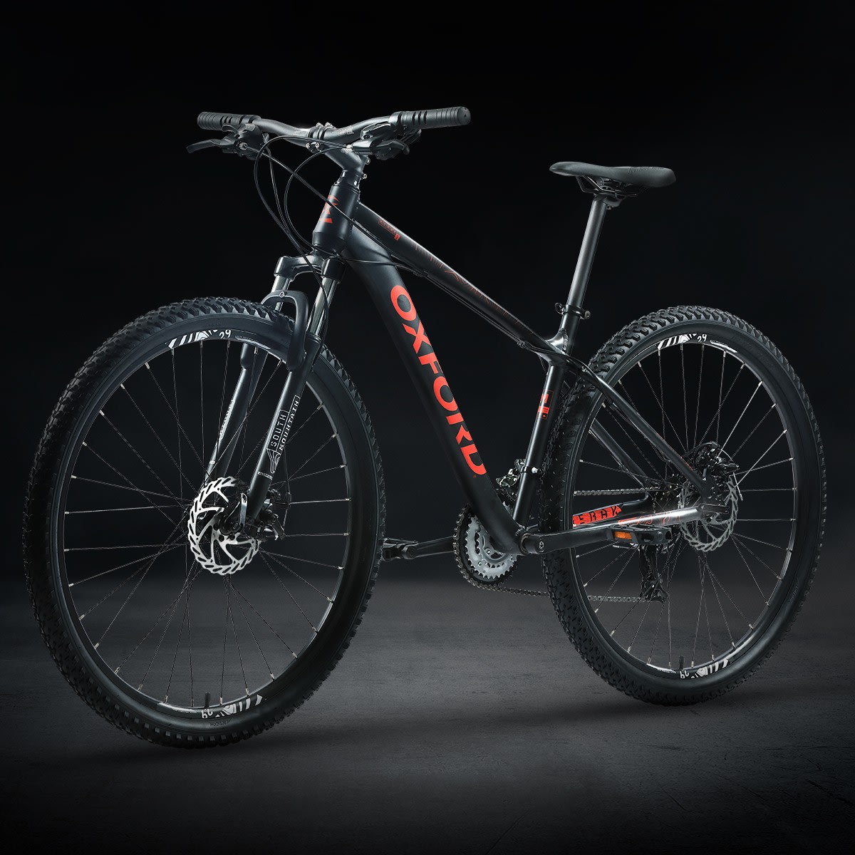 Bicicleta Oxford Merak 1 21v Negro/Rojo Talla L3