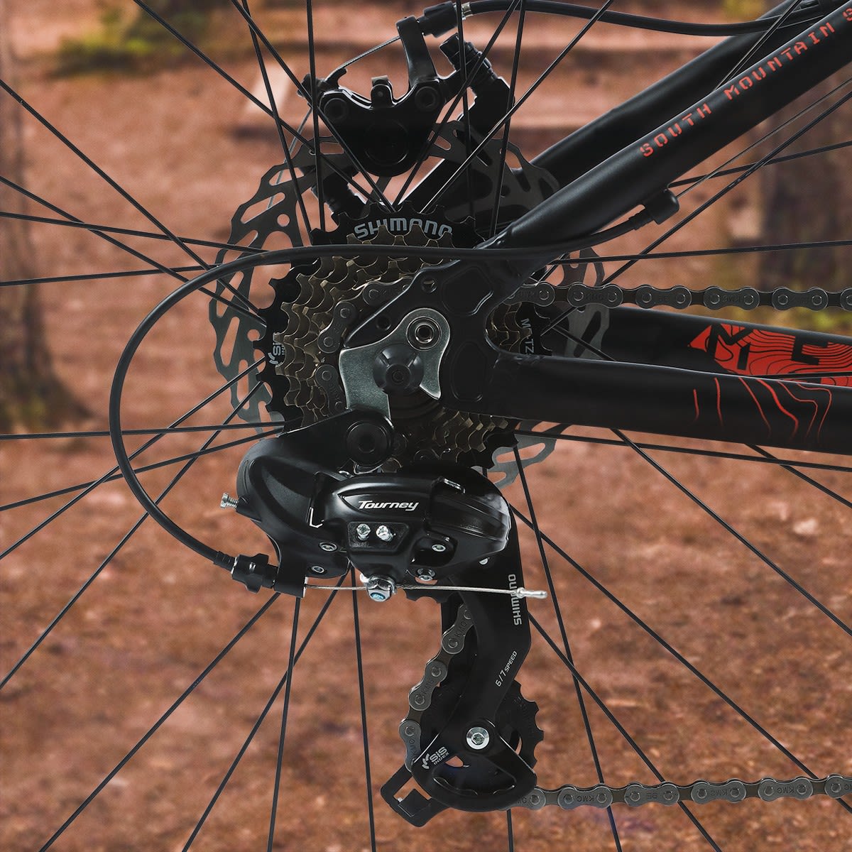 Bicicleta Oxford Merak 1 21v Negro/Rojo Talla L1