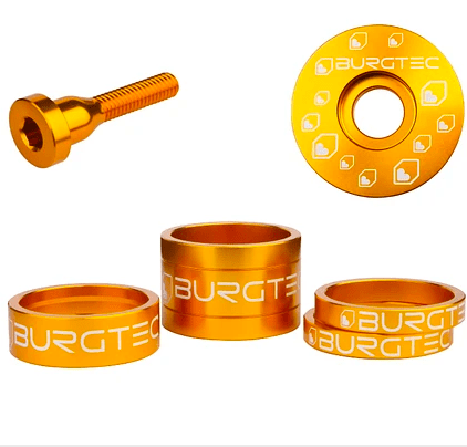 Kit Burgtec Tapa+Perno+Espaciadores Bullion Gold1