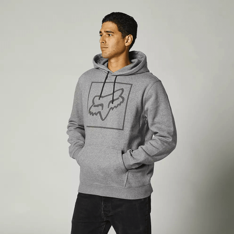Poleron Fox Lifestyle Canguro Off Tilter Gris1