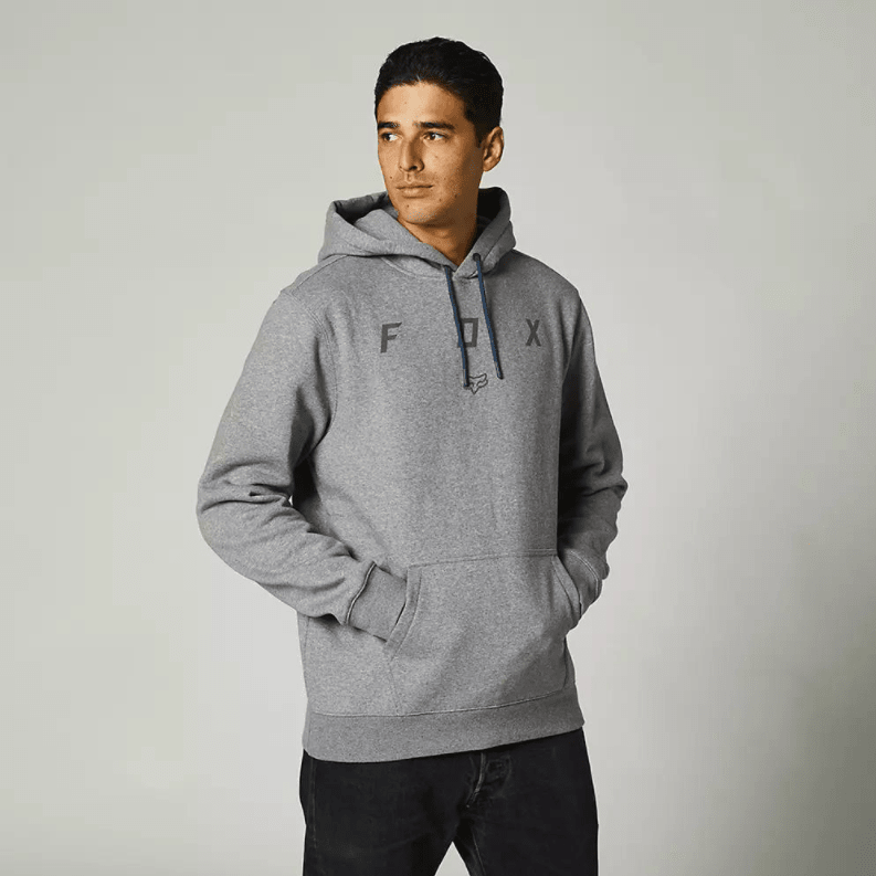 Poleron Fox Lifestyle Canguro Paralax Gris3