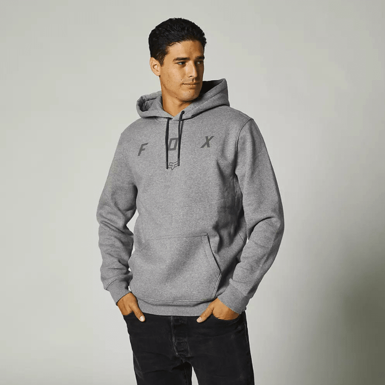 Poleron Fox Lifestyle Canguro Paralax Gris1