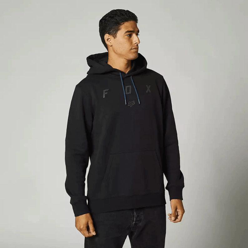 Poleron Fox Lifestyle Canguro Paralax Negro3