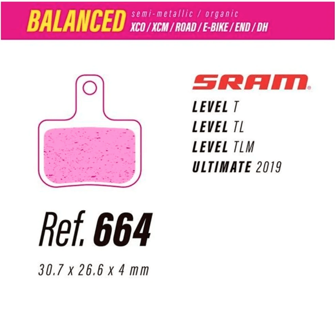 Pastillas de Freno LESS Sram Level T/TL, TLM1