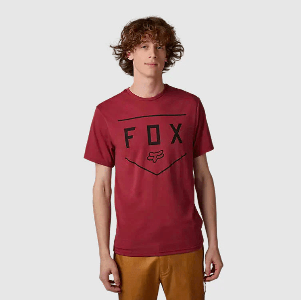 POLERA FOX LIFESTYLE SHIELD ROJO3