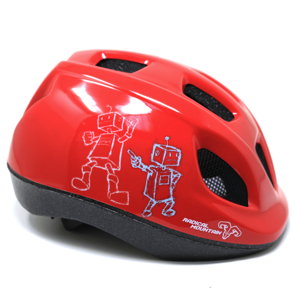 Casco Niño Radical Mountain Robot Rojo2