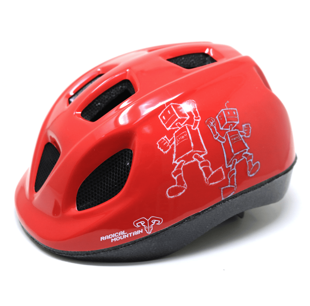 Casco Niño Radical Mountain Robot Rojo3