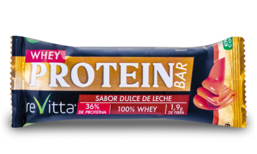 Barra Proteina REVITTA Whey Dulce de Leche 45g1
