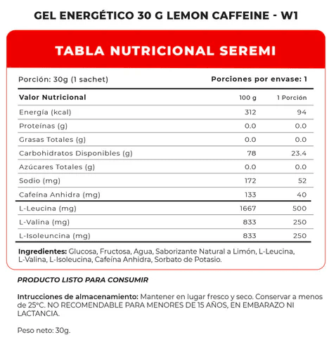 Gel Winkler Nutrition Limon Cafeina 30g2