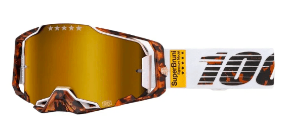 Antiparras 100% Armega Le Bruni Special White/Mirror Tue Gold1