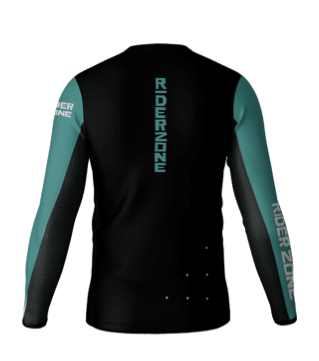 Jersey Riderzone T7 Manga Larga Negro/Turquesa Mujer2