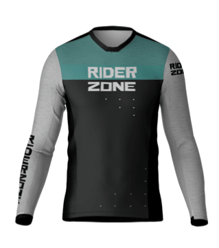 Jersey Riderzone T8 Manga Larga Turquesa/Blanco Mujer1