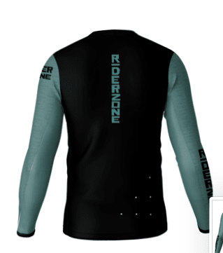 Jersey Riderzone T10 Manga Larga Negro/Turquesa Light Mujer2
