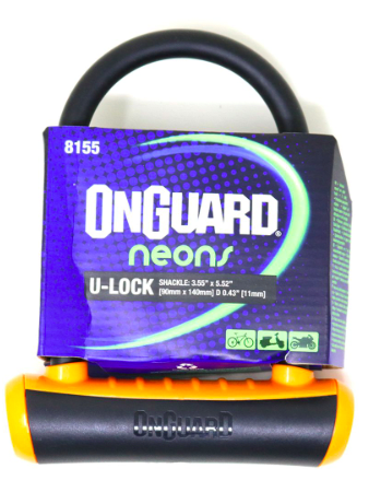 Candado ONGUARD llave U-lock NS 90x140mm Naranjo1