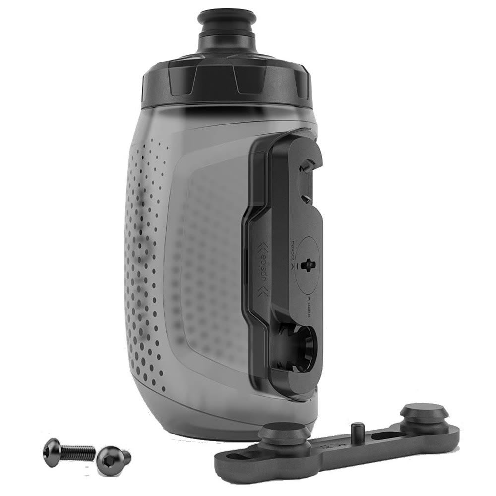 Botella Fidlock Twist Set 450ml Gris con puntos + Soporte1