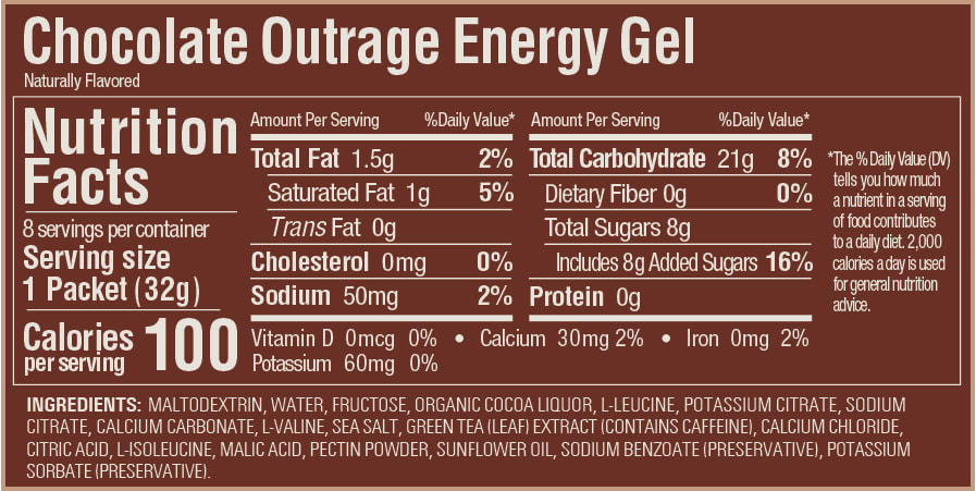 GU Energy Gel Chocolate Outrage 32g2