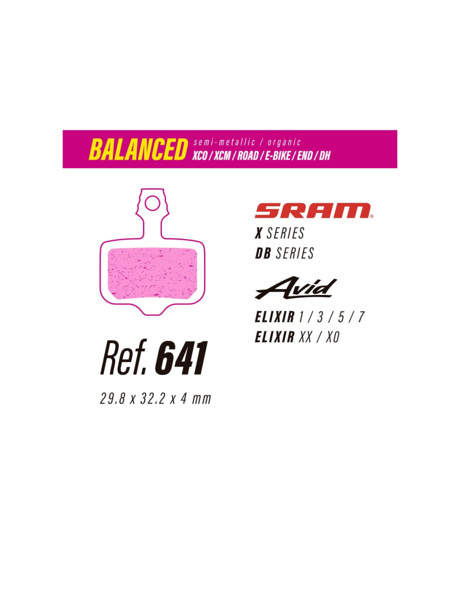 PASTILLAS DE FRENO LESS BRAKES BALANCED 641 - SRAM X-SERIES, ELIXIR1