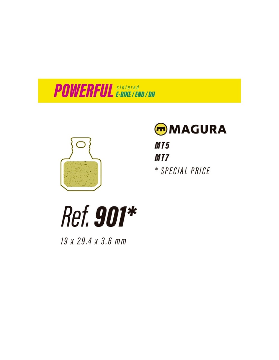 PASTILLAS DE FRENO LESS BRAKES POWERFULL 901 PARA MAGURA MT5 Y MT72