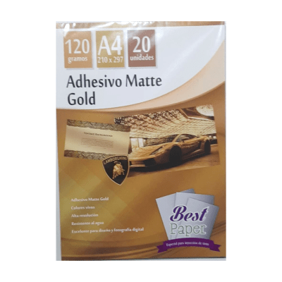 ADHESIVO GOLD A4 120 GR (20 hojas)
