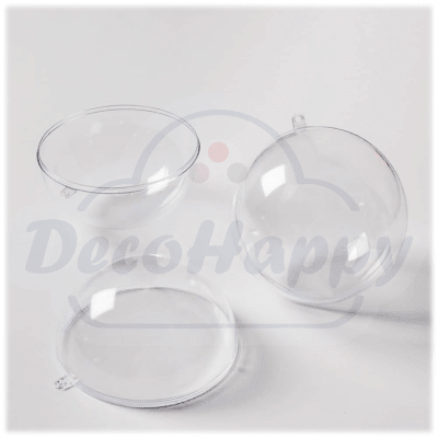 ESFERA TRANSPARENTE 8 CM (10 UNIDADES)