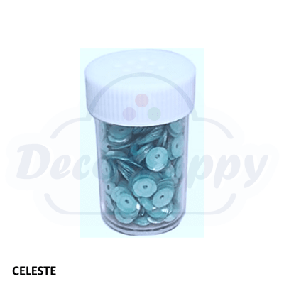 LENTEJUELA FRASCO CELESTE
