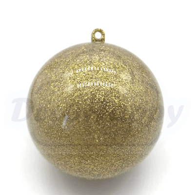 ESFERA DORADA GLITER 8 CM ( 10 UNIDADES)
