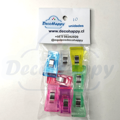 PINZAS DE ENCUADERNACION COLORES SURTIDOS (10 U)