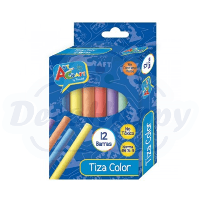 CAJA TIZA 12 COLORES