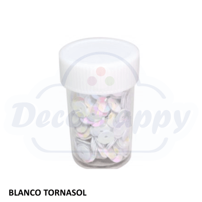 LENTEJUELA FRASCO BLANCO TORNASOL