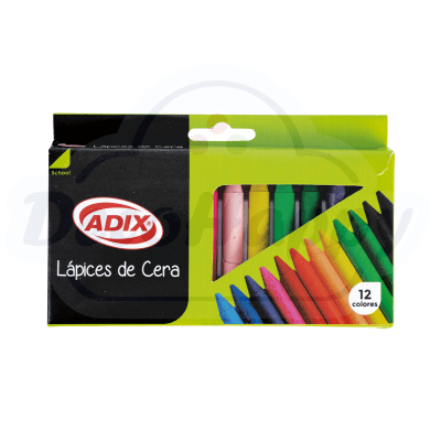 Lápiz Cera Redondo 12 Colores