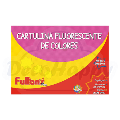 CARPETA CARTULINA FLUORESCENTE 6 HJS