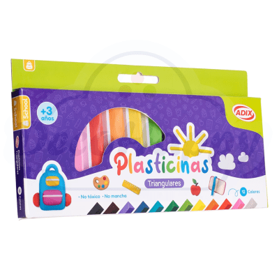 Plasticina Triangular 12 Colores (008) ADIX [72]