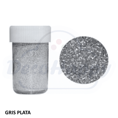 ESCARCHA FRASCO 10 GR GRIS PLATA