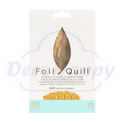 FOIL QUILL - 4 X 6 - 30 DORADO