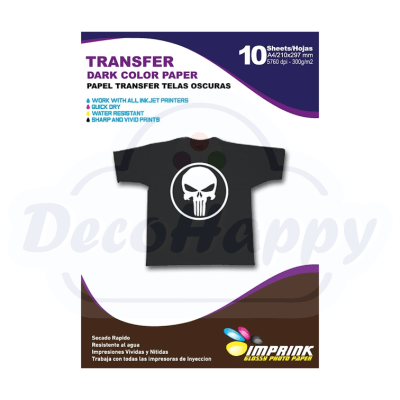 PAPEL TRANSFER DARK A4 ( 10 HOJAS)