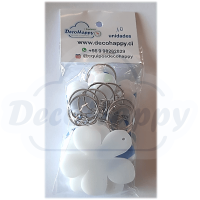 LLAVERO FIGURAS ACRILICO SUBLIMACIÓN (10 UNIDADES)