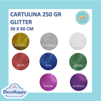 CARTULINA GLITTER 250 GR.
