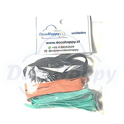 ELASTICO LISO 3 MT (VERDE AGUA, NARANJO, NEGRO)