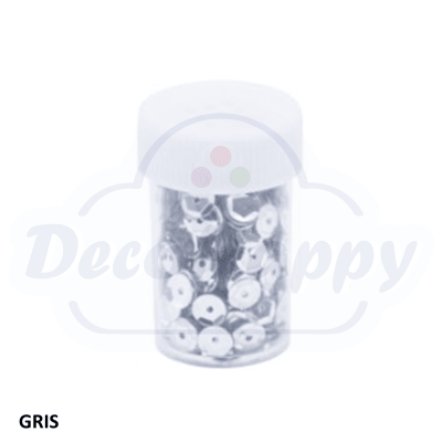 LENTEJUELA FRASCO GRIS