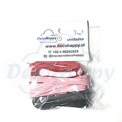 ELASTICO LISO 3 MT (ROSADO, ROJO, NEGRO)