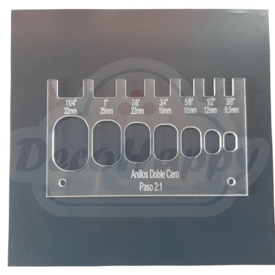 MEDIDOR ANILLOS 2:1 TRANSPARENTE