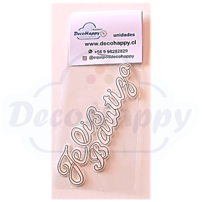 PLACA FELIZ BAUTIZO DE 10 X 4.5 1 U