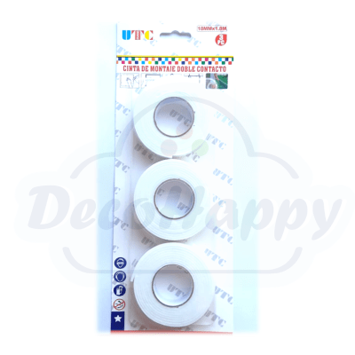 CINTA DOBLE CONTACTO ESPUMADA ( 3 UNIDADES)