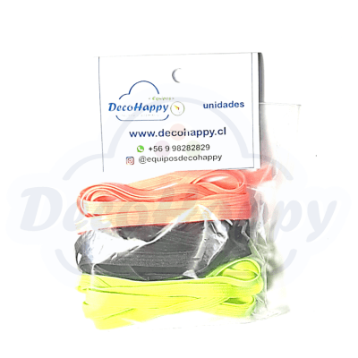 ELASTICO LISO 3 MT (ROSADOFLUOR, AMARILLO FLUOR, NEGRO)