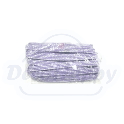 ELASTICO GLITTER LILA PLATEADO