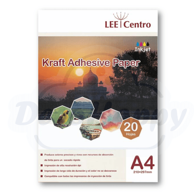 ADHESIVO KRAFT A4 (20 HOJAS)