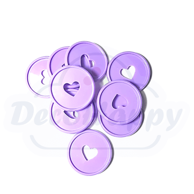 35 MM LILA CORAZON ( 10 UNIDADES)