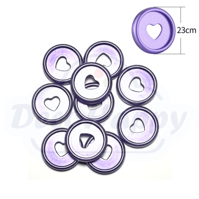 23 MM MORADO CORAZON ( 10 UNIDADES)