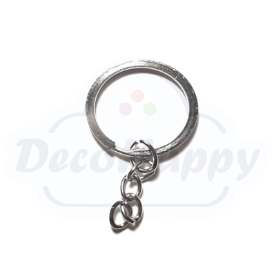 ARGOLLA LLAVERO PLATA (12 U) CON CADENA